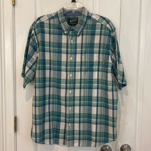 Woolrich‎ Mens Size XL Shirt  Multicolor plaid Short Sleeve Casual Button Up